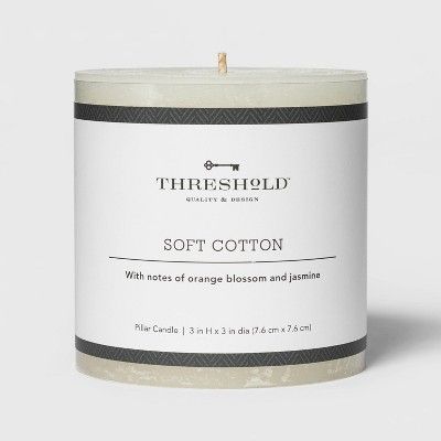 Pillar Candle Soft Cotton White - Threshold™ | Target