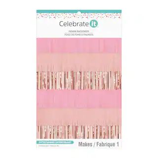 72" Pink Fringe Backdrop by Celebrate It™ | Michaels | Michaels Stores