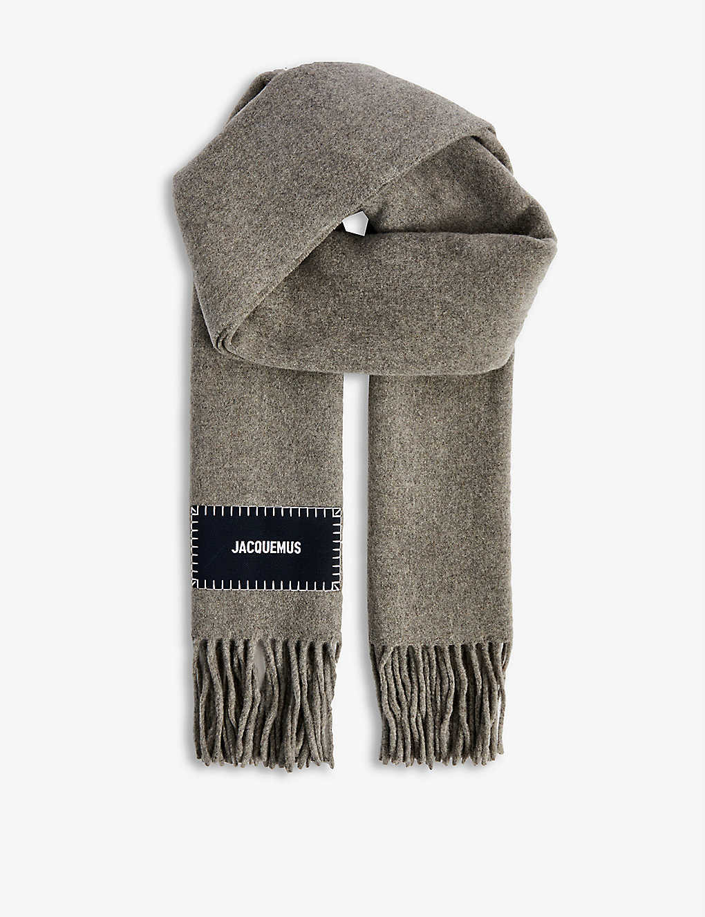L'encharpe brand-patch wool scarf | Selfridges