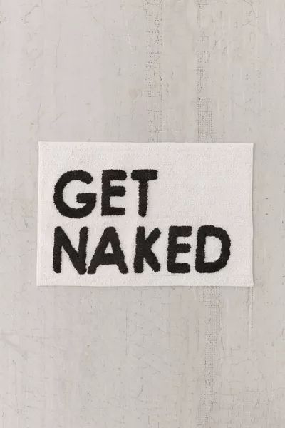 Get Naked Printed Bath Mat in Black/White at Urban Outfitters | Urban Outfitters (US and RoW)