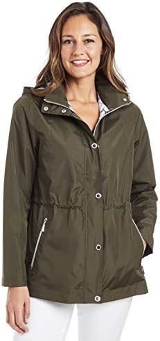Fleet Street Ltd. Women's 33" Anorak Raincoat W/Removable Hood | Amazon (US)