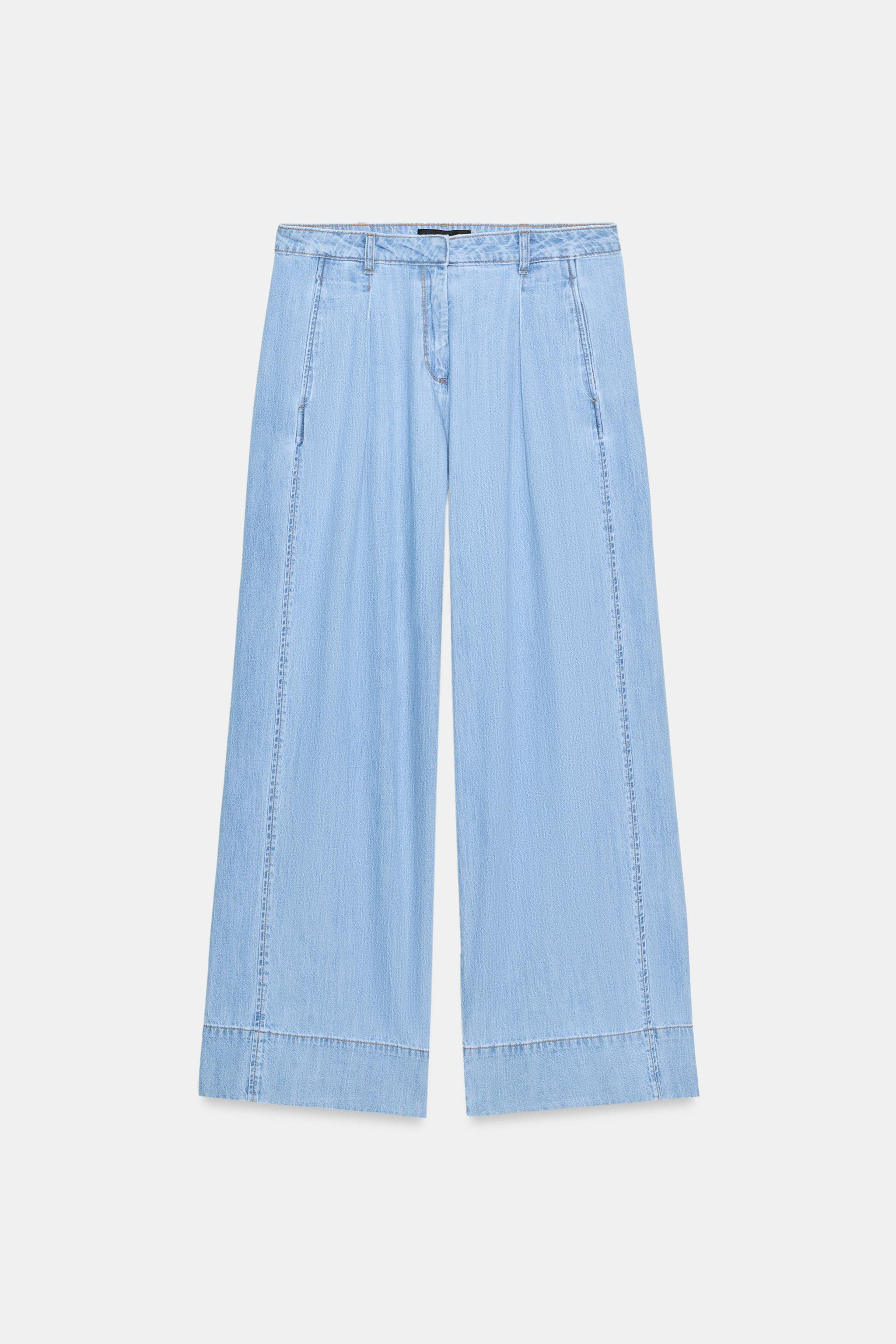Z1975 WIDE-LEG JEANS WITH PLEATS | Zara UK