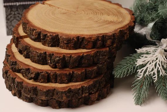 Wood Slices Natural Wood Slice Rustic Wood Rustic Wood Slices | Etsy | Etsy (US)