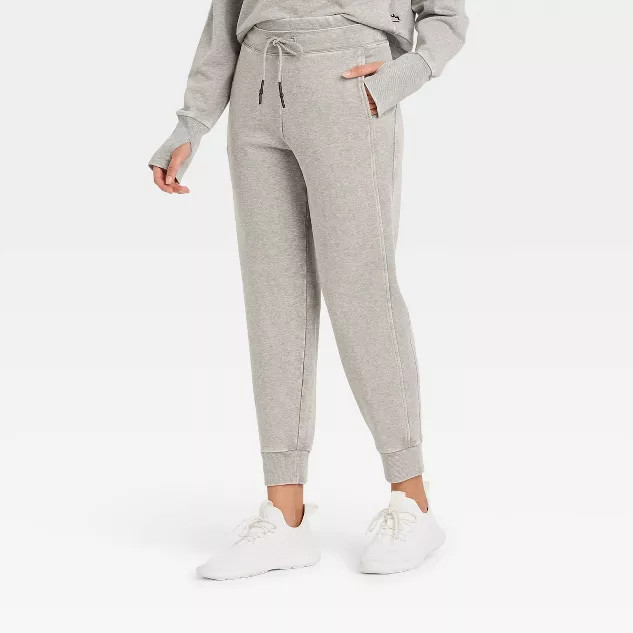 Women's Mid-Rise French Terry Acid Wash Jogger Pants - JoyLab™ | Target