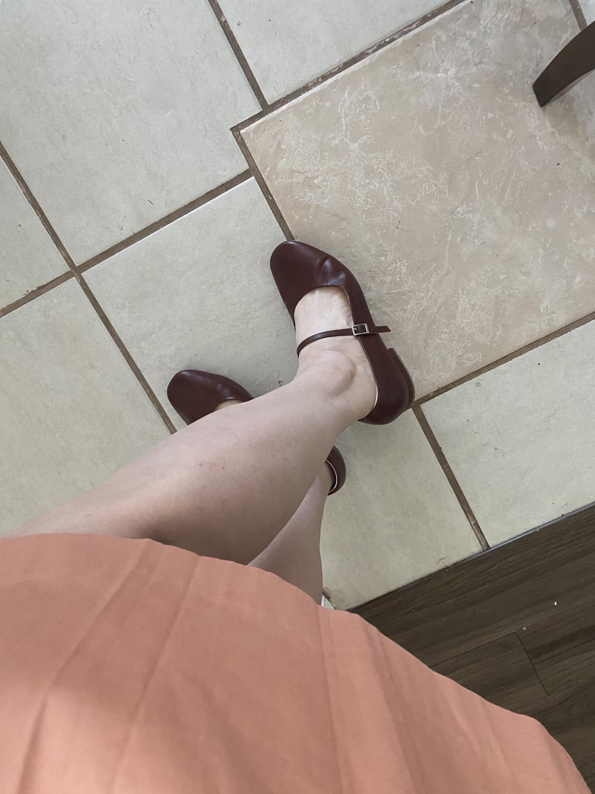 Women's Mary Jane Flats Soft Leather Ballet Flats with Ankle Strap,Comfortable Dressy Slip on Mar... | Amazon (US)