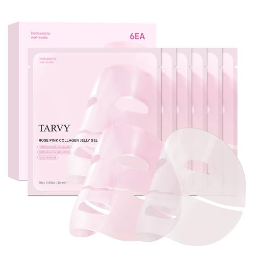 TARVY Collagen Jelly Gel Mask | Hydrating Overnight Hydrogel Mask | Face Masks Skincare for Glass Glow Skin- Elasticity, Hydrating, Firming and Moisturizing, 28gx6ea | Amazon (US)