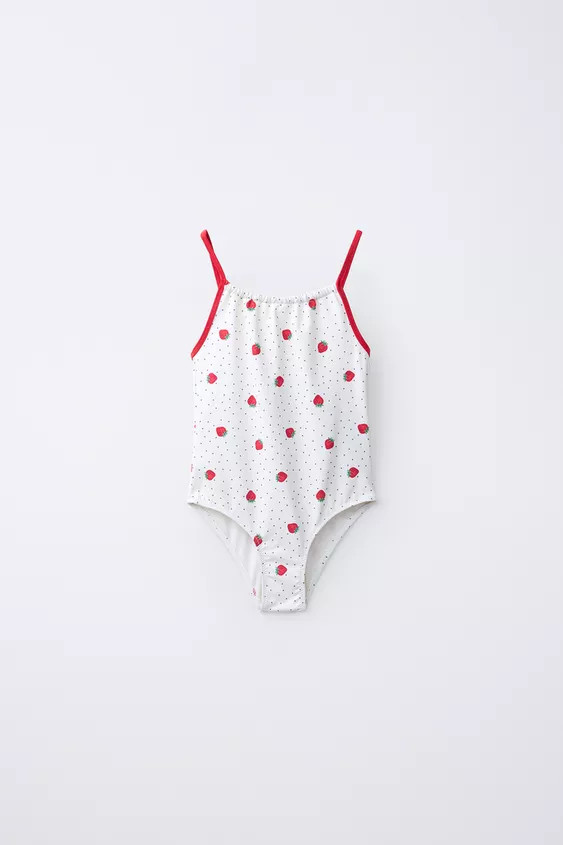 AGES 6-14/ STRAWBERRY PRINT SWIMSUIT | Zara US