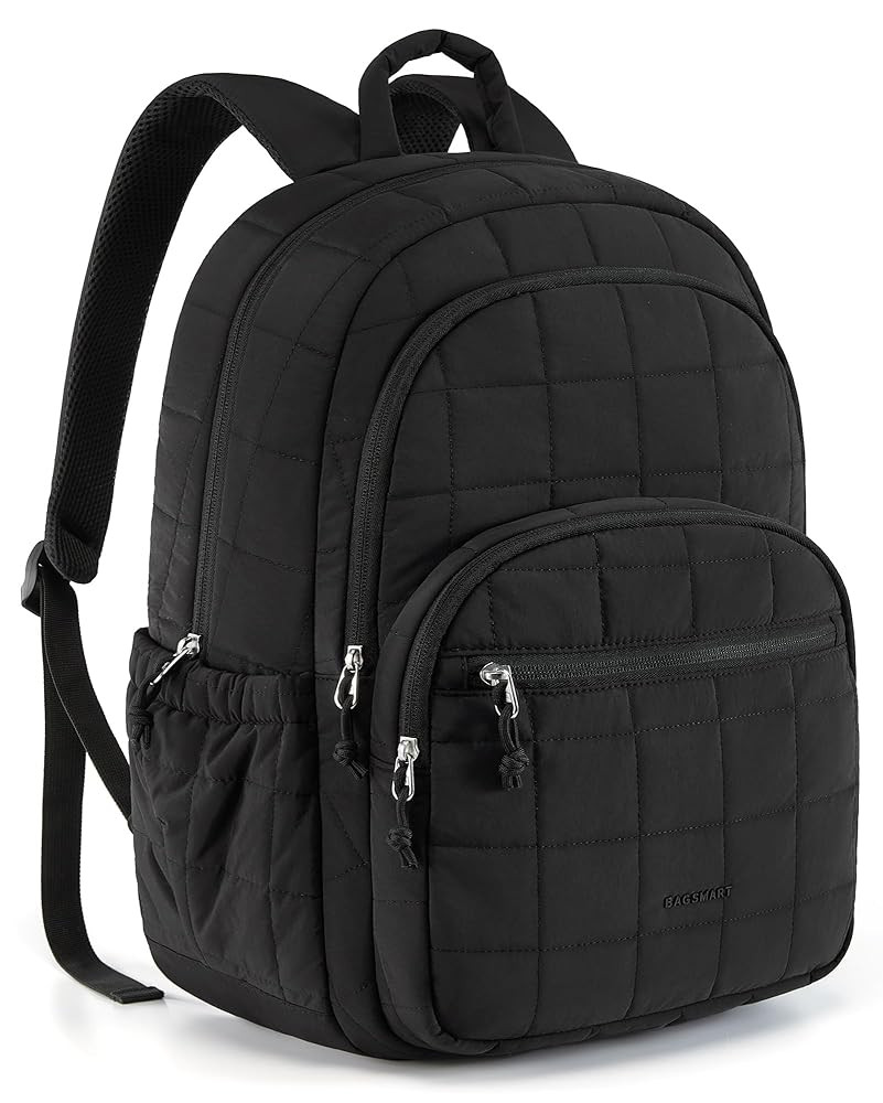 BAGSMART College Laptop Backpack, Travel Backpack for Women, Quilted Casual Daypack, Water-Resist... | Amazon (US)
