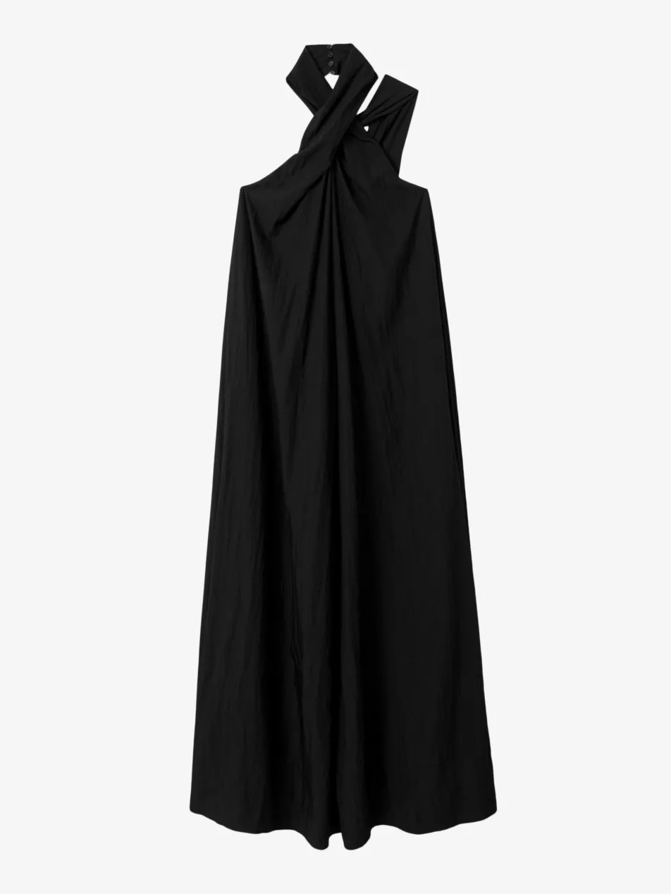 Phoebe halter-neck woven maxi dress | Selfridges