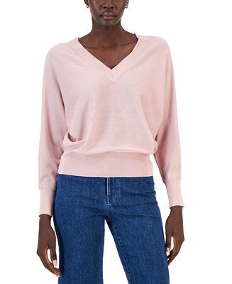 INC International Concepts Women's V-Neck Sweater, Created for Macy's & Reviews - Sweaters - Wome... | Macys (US)