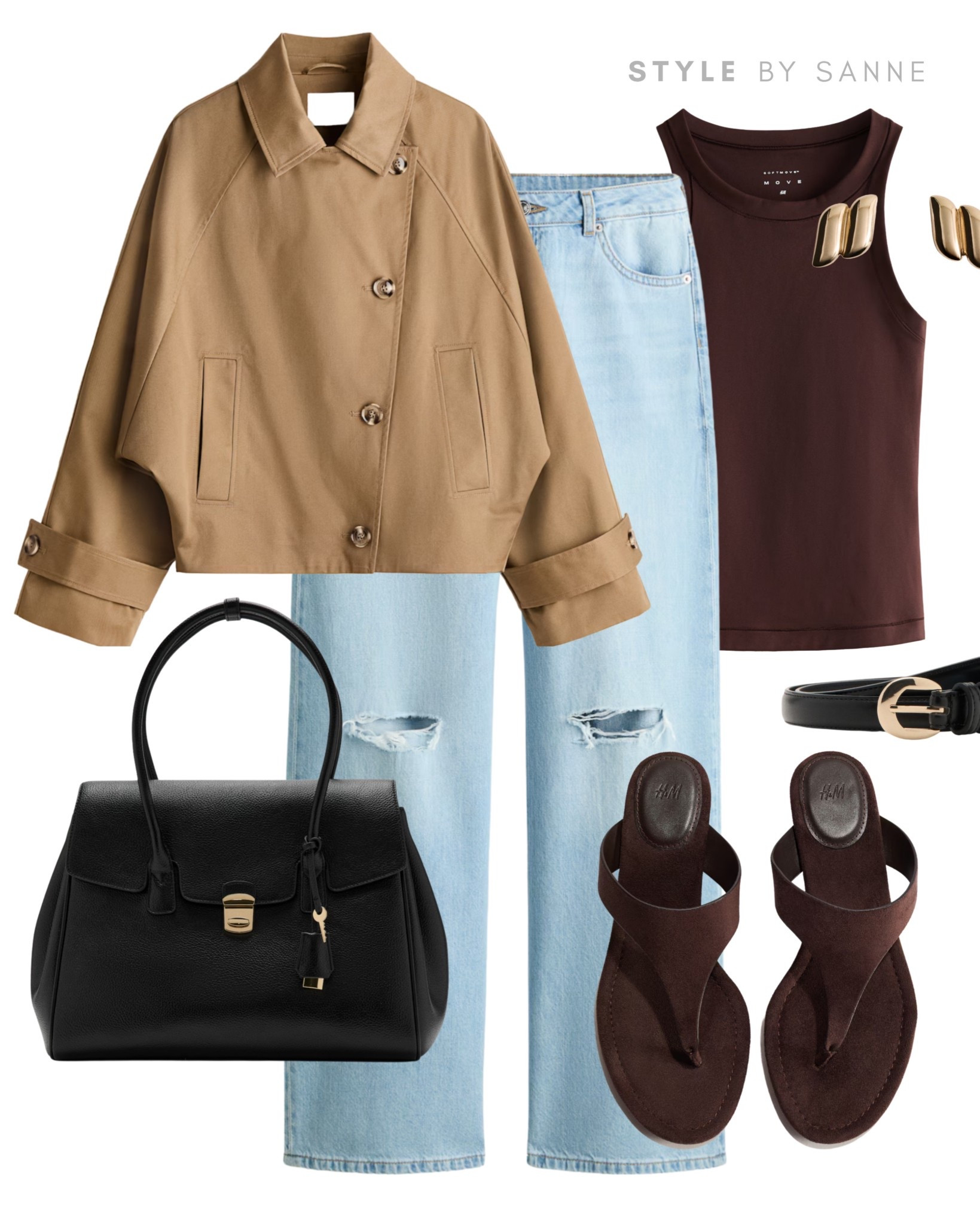 A cropped camel jacket paired with light denim creates a relaxed yet polished base. Styled with a rich brown tank, minimal sandals and a structured black bag for an effortless, warm-toned everyday look.🌼

#LTKsummer #LTKspring #LTKstyletip