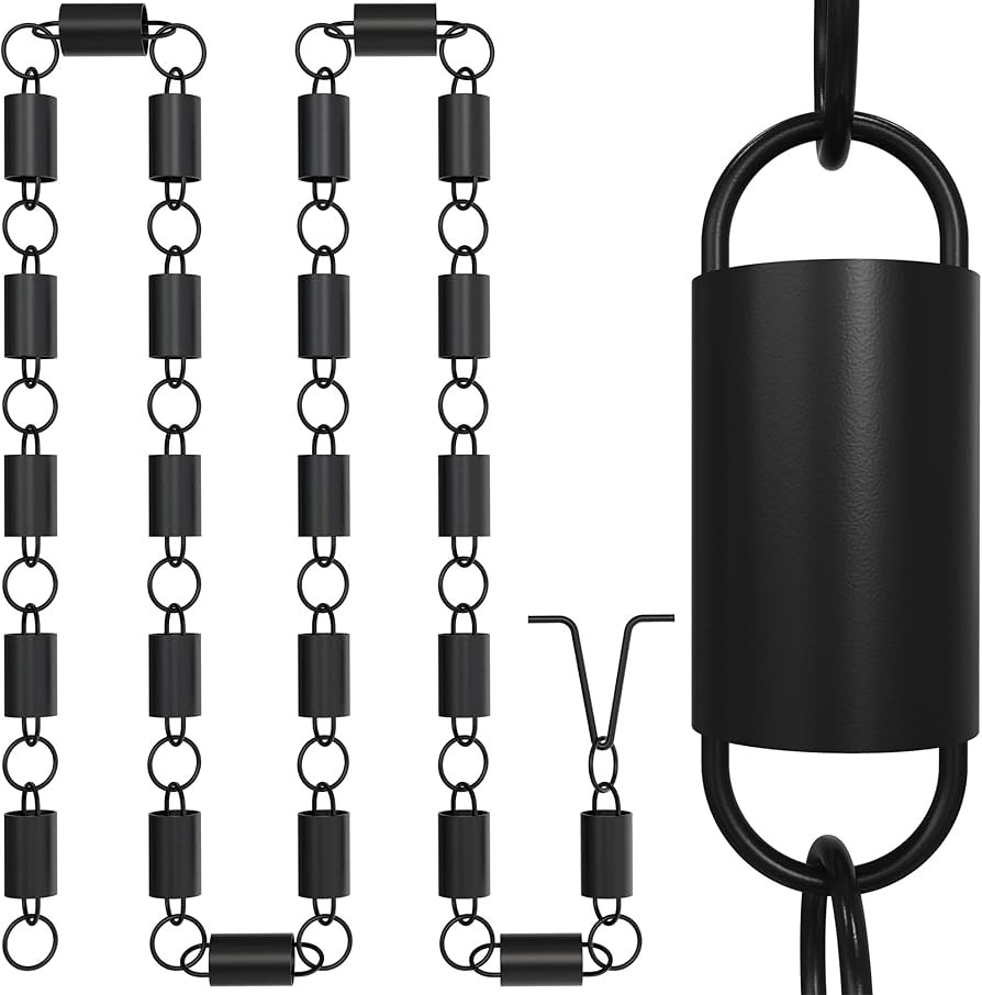 Rain Chains Direct - Channel Link Rain Chain - 8.5 FT - Durable Black Powder-Coated Aluminum - Pr... | Amazon (US)