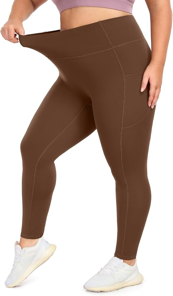 IUGA Butter Salt Plus Size Leggings For Women No Front Seam Leggings | Amazon (US)