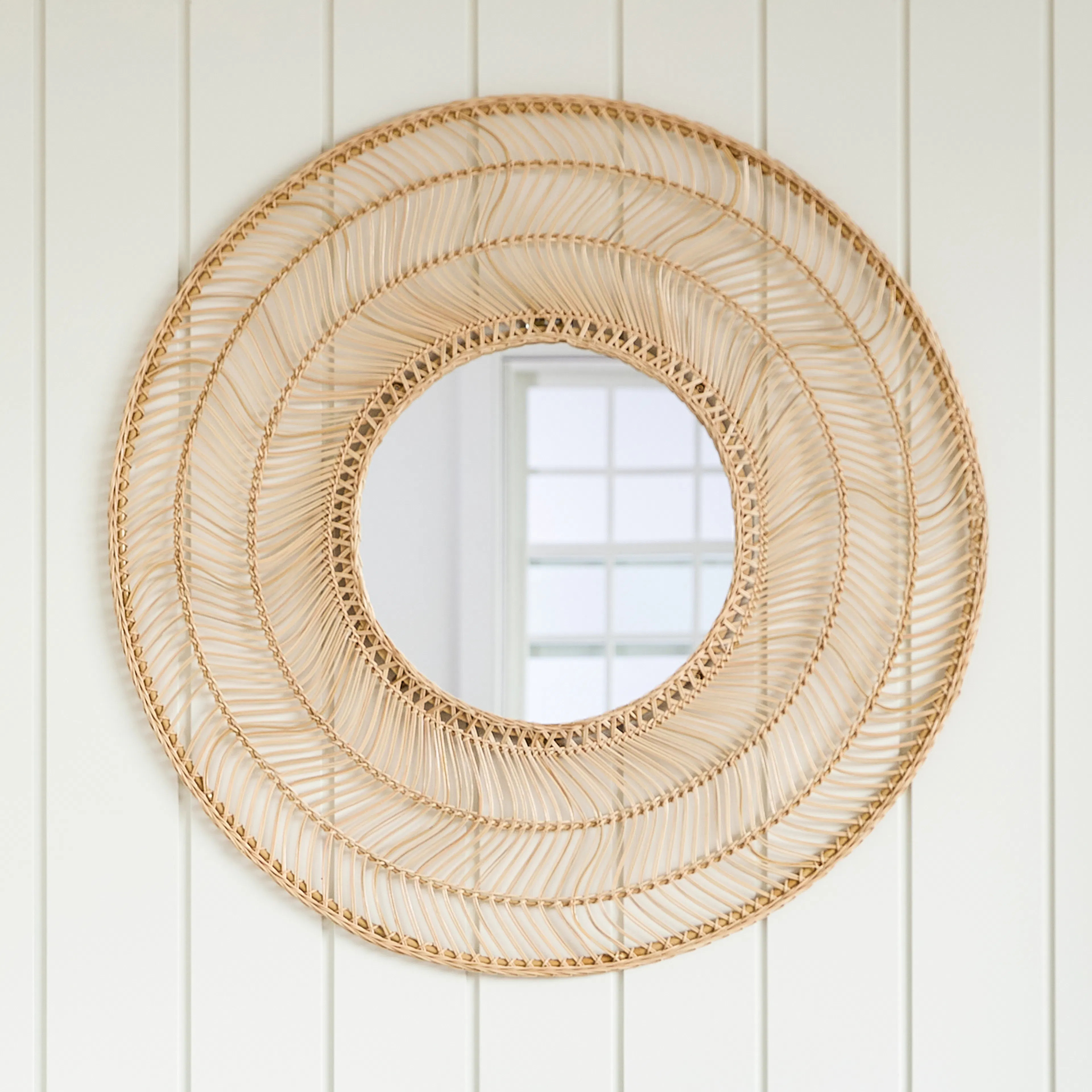 Meron Round Wall Mirror - Natural | Article
