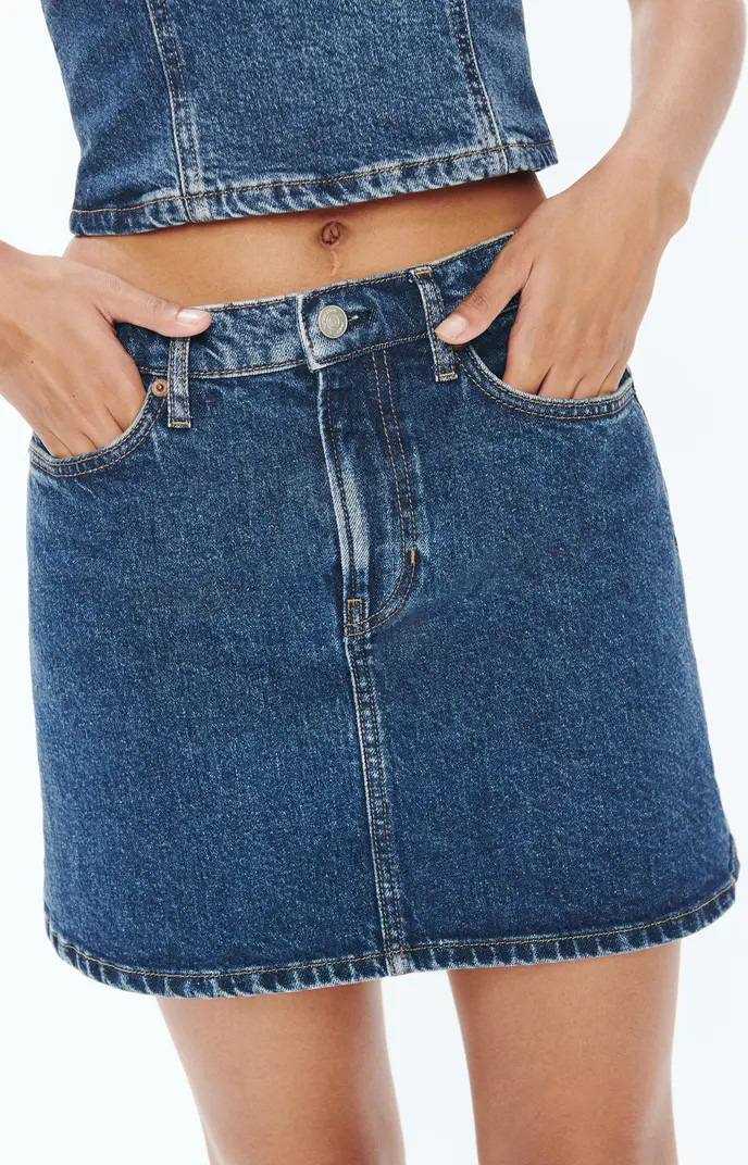 Lydia High Waist Denim Miniskirt | Nordstrom