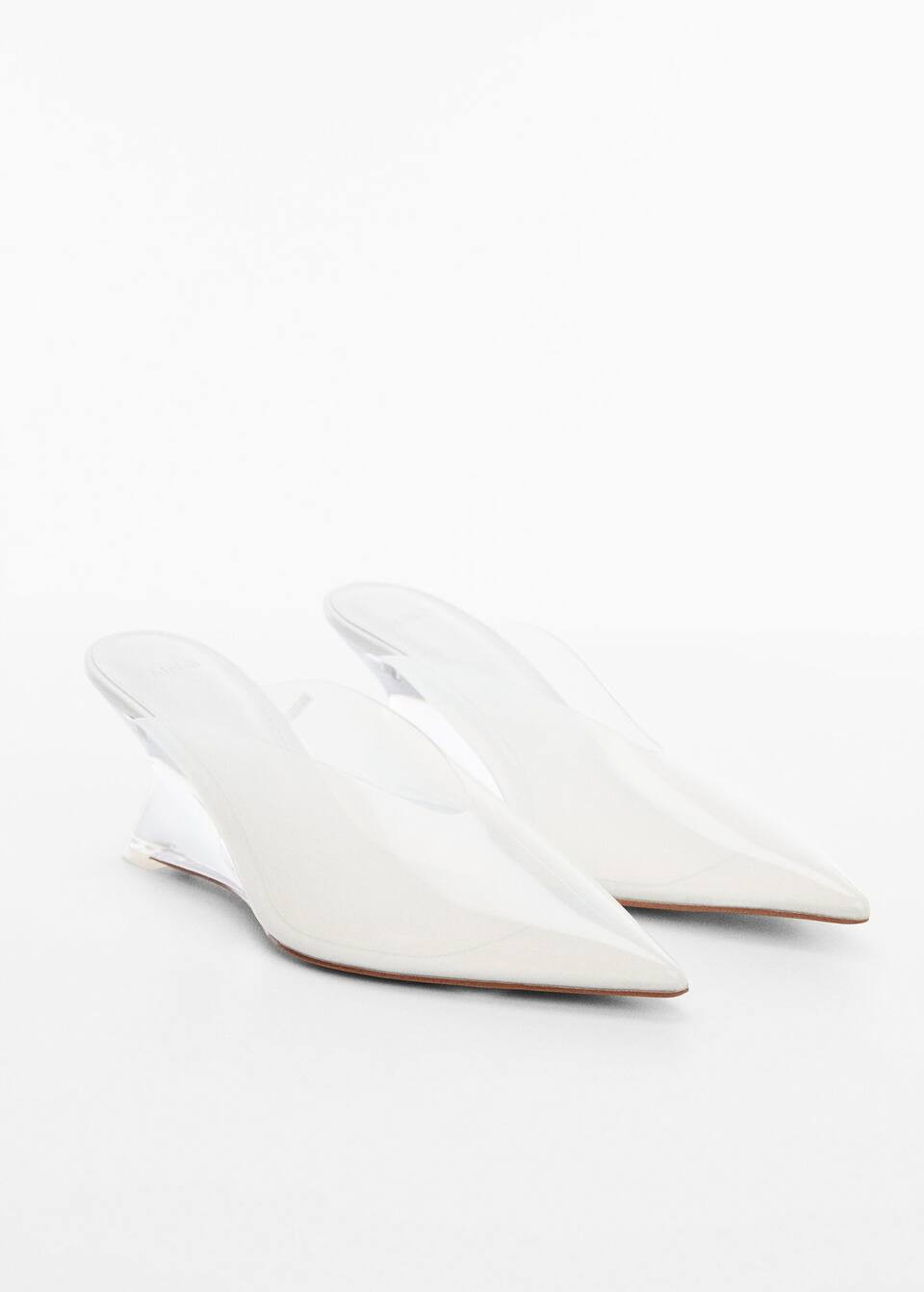 Transparent vinyl wedge shoes -  Women | Mango United Kingdom | MANGO (UK)