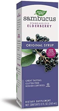 Nature's Way Original Sambucus Elderberry Syrup, Herbal Supplements, Gluten Free, Vegetarian, 8 Ounc | Amazon (US)