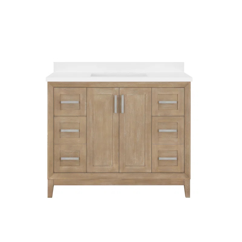 Annalize 42'' Single Bathroom Vanity with Engineered Marble Top | Wayfair North America