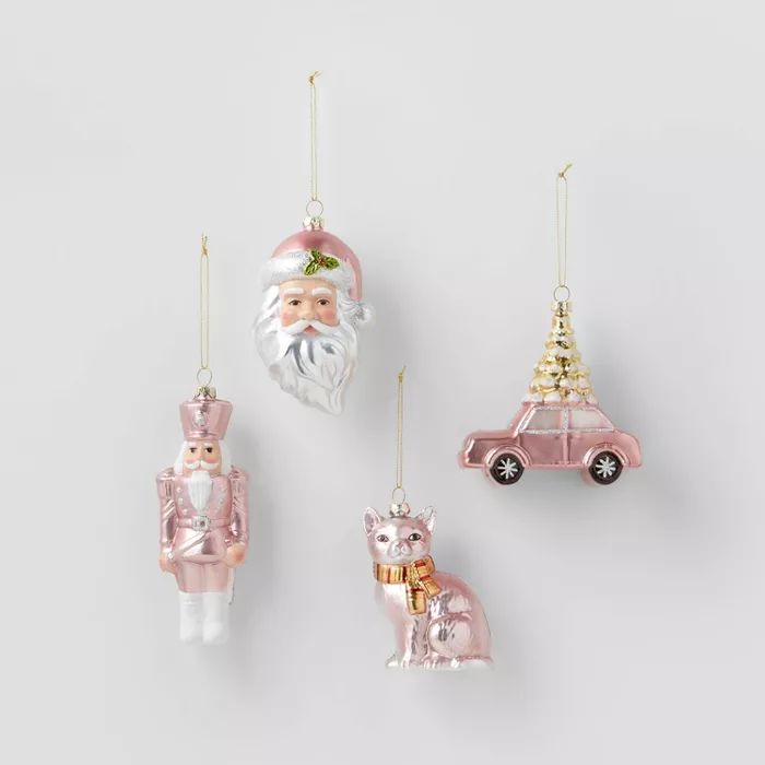 4ct Shatter-Resistant Figural Christmas Ornament Set - Wondershop™ | Target