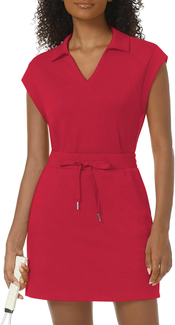 Womens Two Piece Skirt Sets Tennis Outfits Casual Cap Sleeve Lapel Shirt Summer Athletic Sport Sh... | Amazon (US)