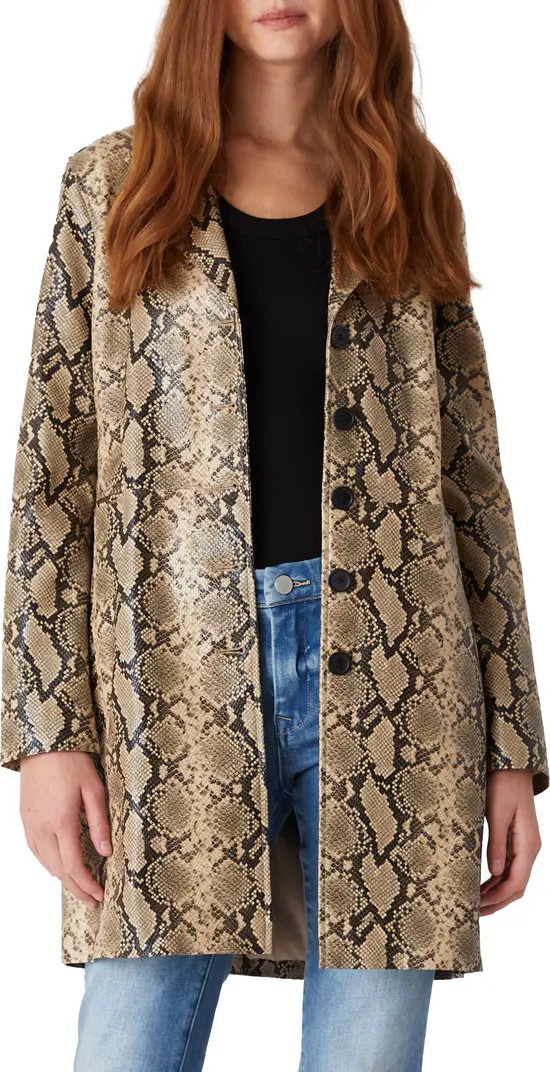 Snake Print Faux Leather Jacket | Nordstrom