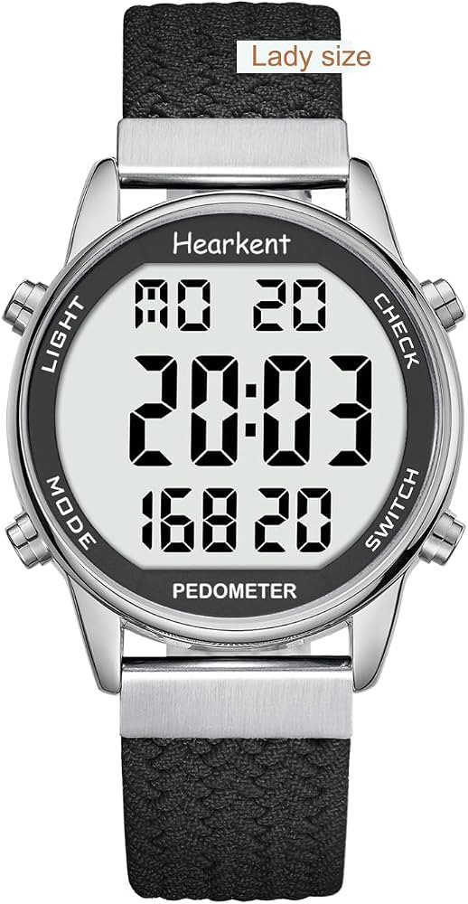 Hearkent Pedometer Watch,Step,Mileage&Calorie Tracker,Large Numbers | Amazon (US)