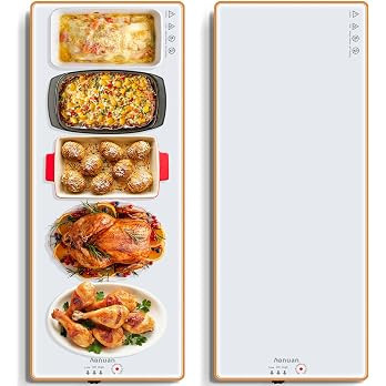 Warming Trays for Buffets Party, 40"x12", Tempered Glass Food Warmer, White | Keep Food Warm,Elec... | Amazon (US)