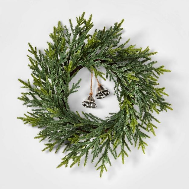 14" Pine with Silver Bells Artificial Wreath - Wondershop™ | Target