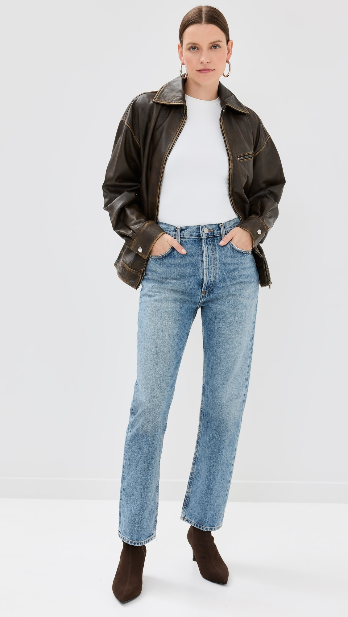 90's Pinch Waist High Rise Straight Jeans | Shopbop