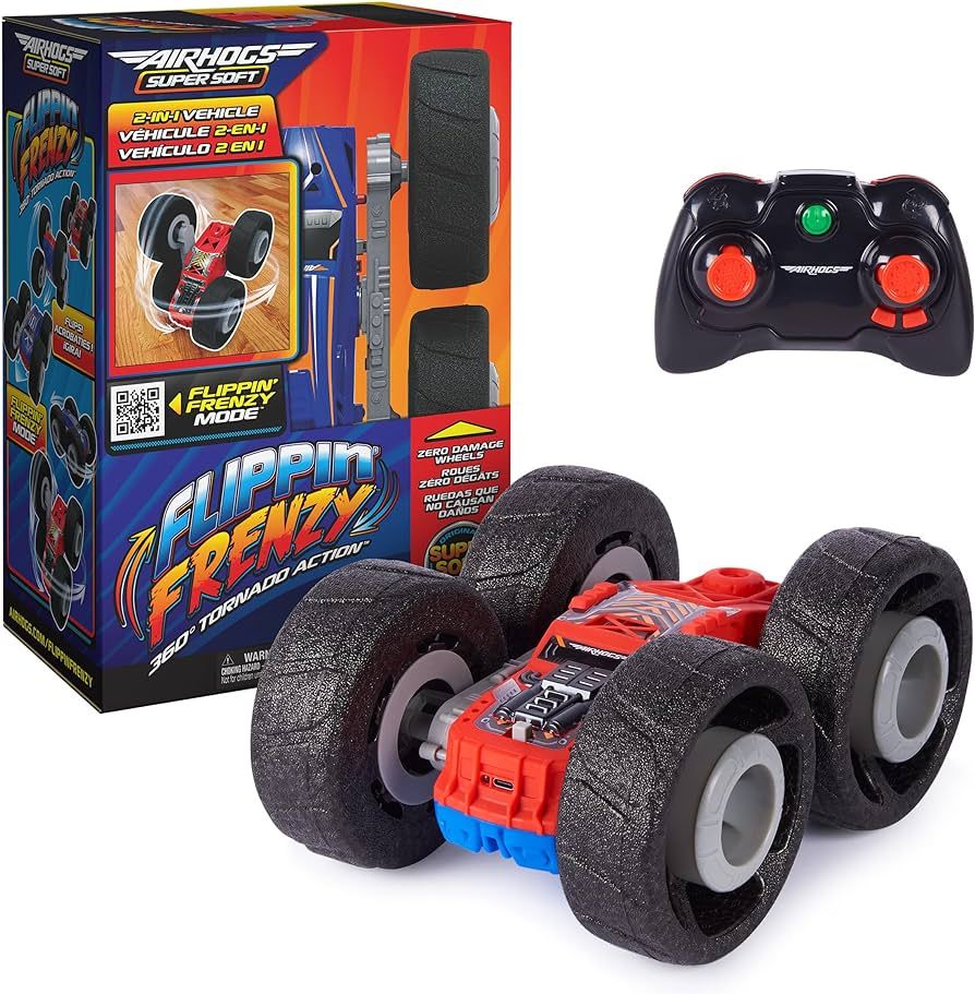 Air Hogs Super Soft, Flippin’ Frenzy, 360 Spinning Action, 2-in-1 Stunt Vehicle Remote Control ... | Amazon (US)