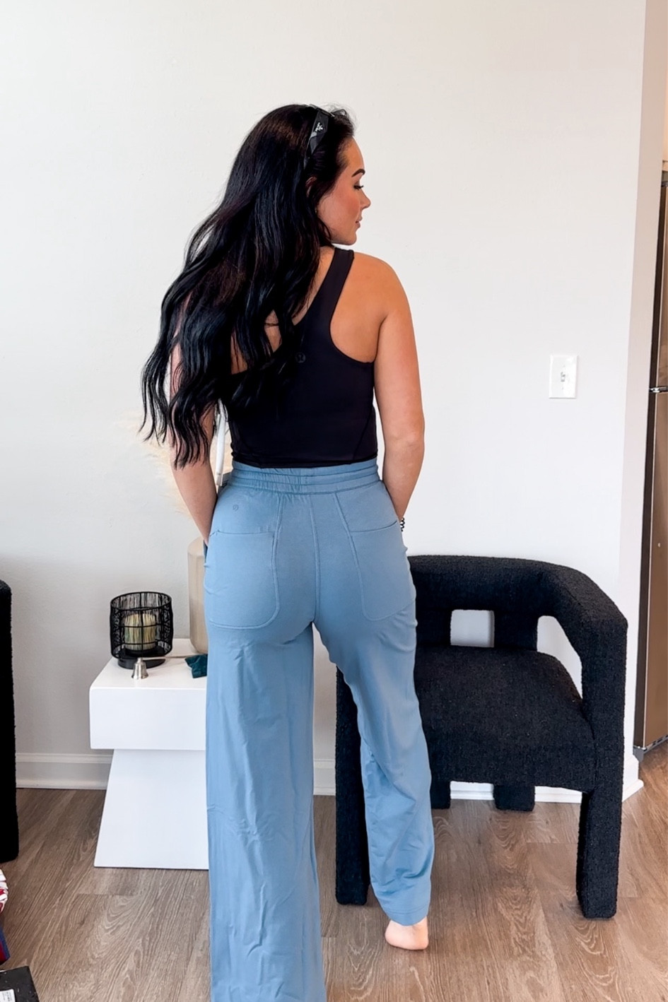 These new French Terry high rise pants are so lovely! Details in