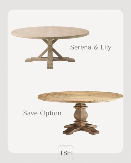 This Amazon table is a good look for less for the Serena and Lily Lake house round dining table   I have the save option in the 59” size and love it. 

#LTKFind #LTKhome #LTKsalealert