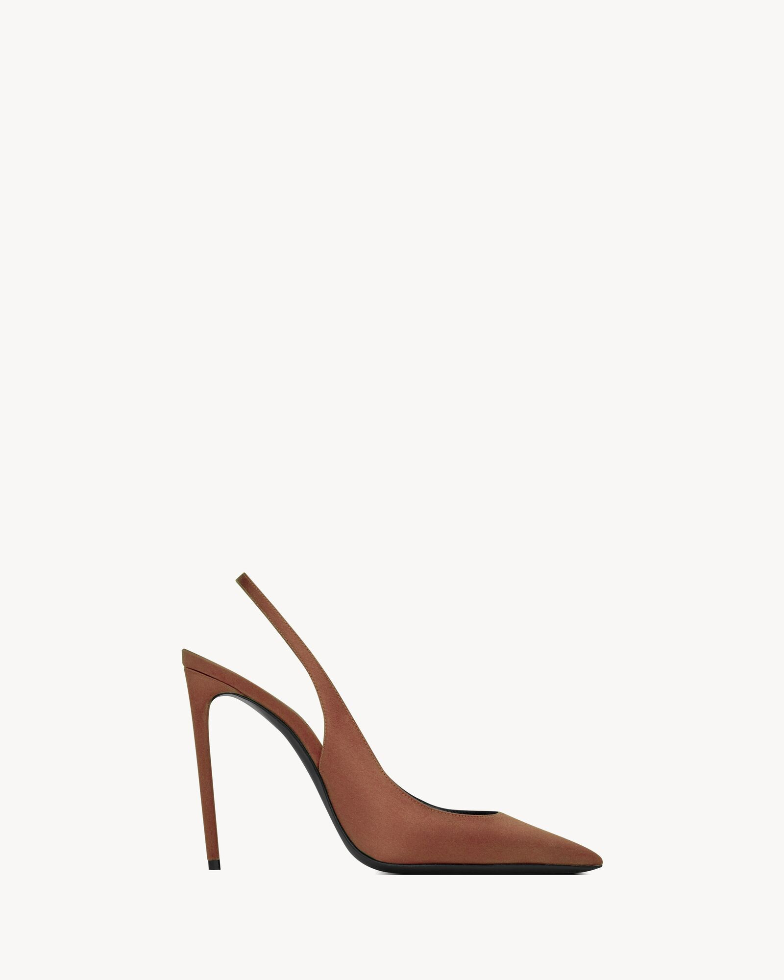 Pointed-toe pumps with an elasticized slingback strap, covered stiletto heel and low-cut vamp. | Saint Laurent Inc. (Global)