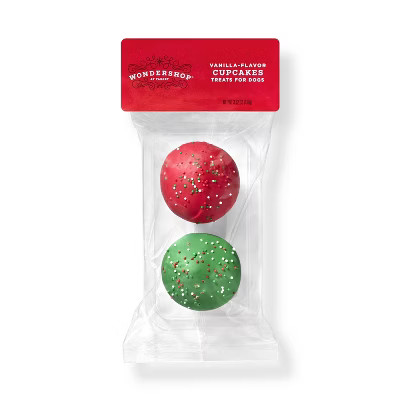 Flat Icing Cupcake Vanilla Flavored Christmas Dog Treats - Wondershop™ - 3.53oz | Target