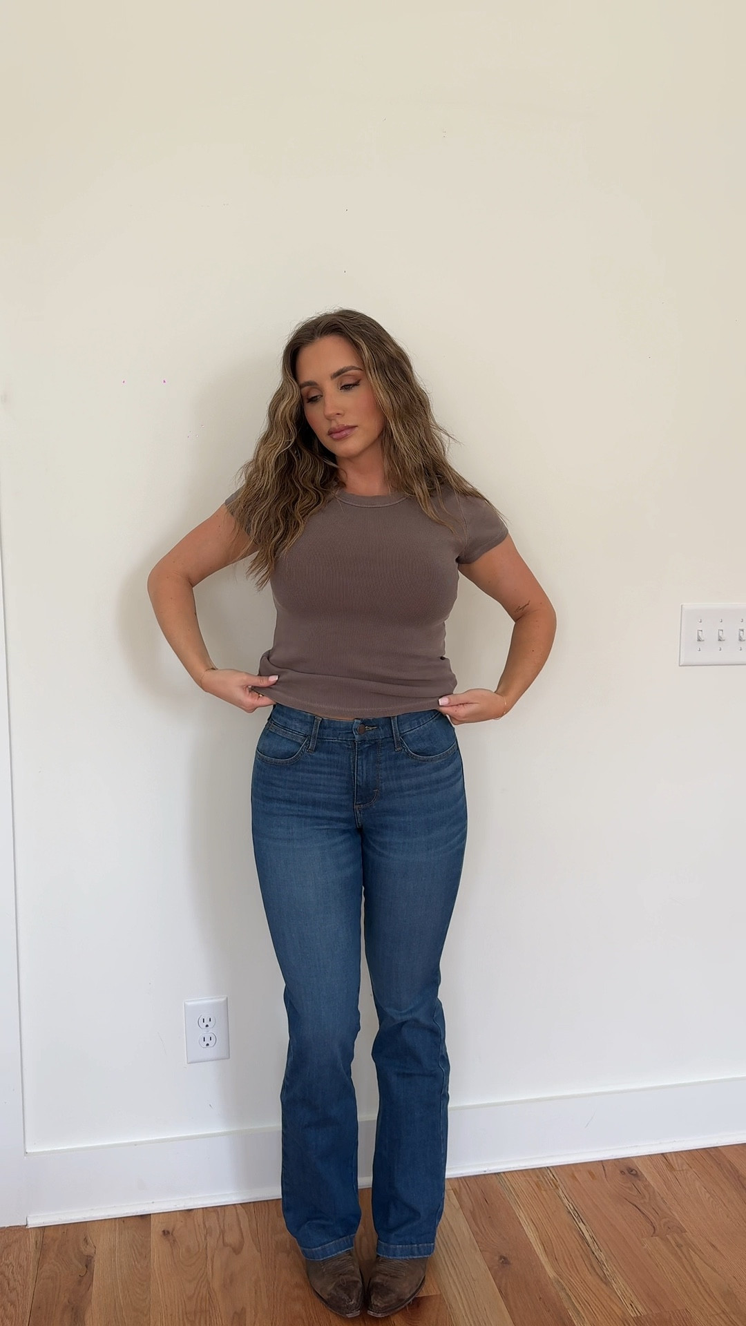 Wrangler denim boot cut jean try on haul! Which one is your favorite? 

#LTKootd