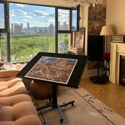 1500 Piece Jigsaw Puzzle Table With Legs, 35.43"X27.87" Puzzle Tables For Adult (Stability Tested & Ergonomic), Adjustable Height & Tilt Angle, Puzzle | Wayfair North America