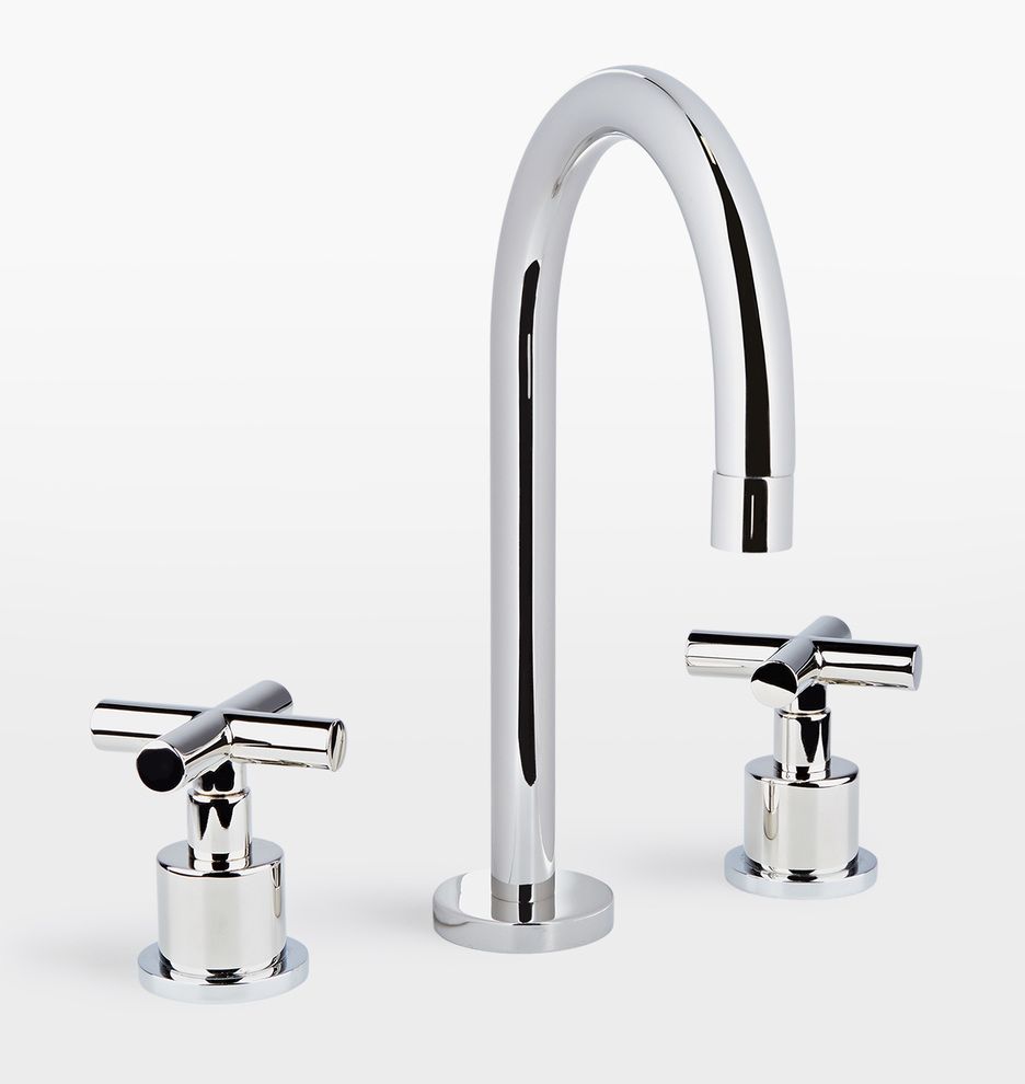 Waterhouse Cross Handle Widespread Bathroom Faucet | Rejuvenation