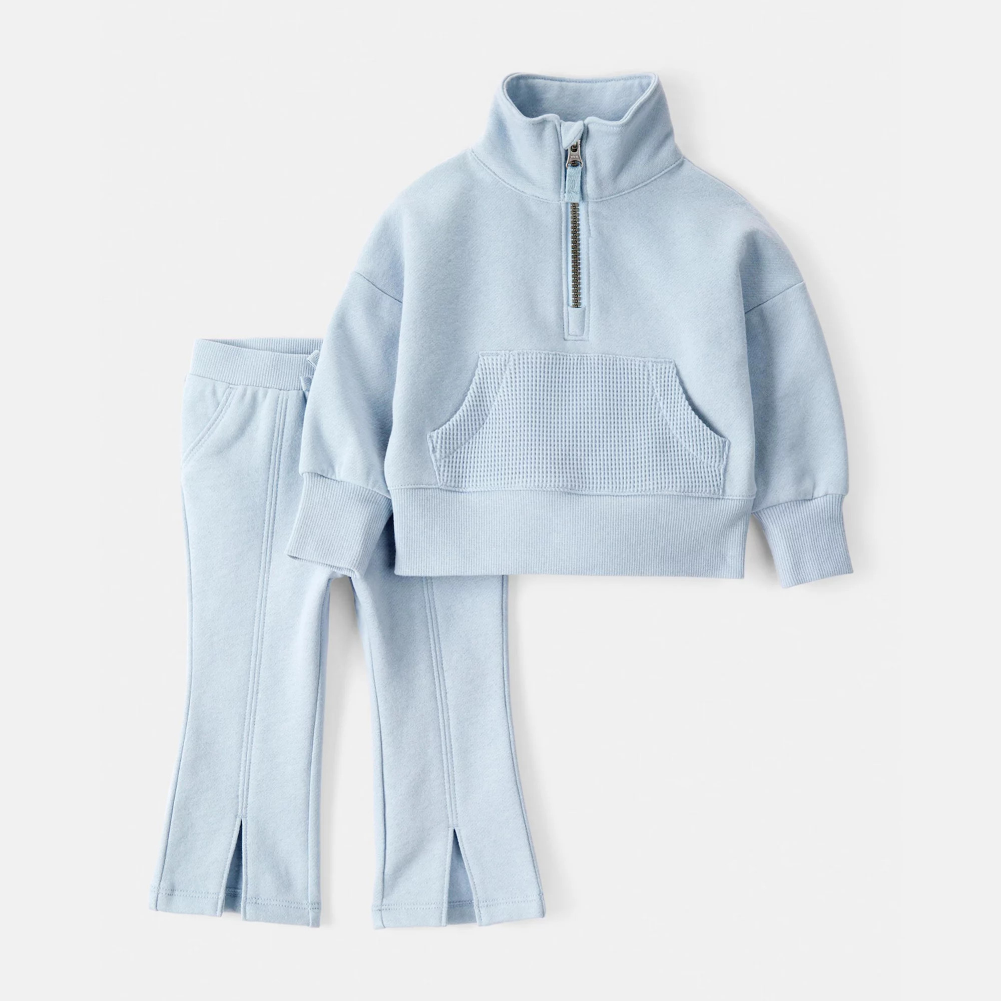 Baby Girl Carter's 2-Piece Quarter Zip Pullover & Pant Set | Kohl's