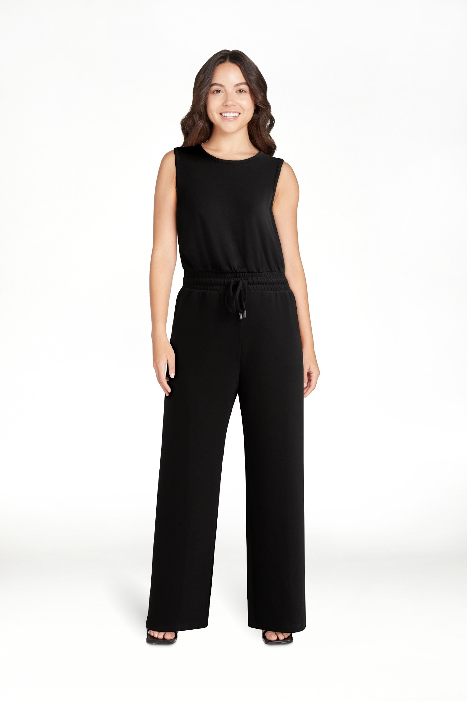 Scoop Women’s Ultimate ScubaKnit Racerback Wide Leg Jumpsuit, Sizes XS-XXL - Walmart.com | Walmart (US)