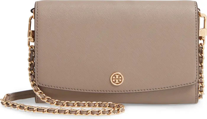 Tory Burch Robinson Leather Wallet on a Chain | Nordstrom | Nordstrom