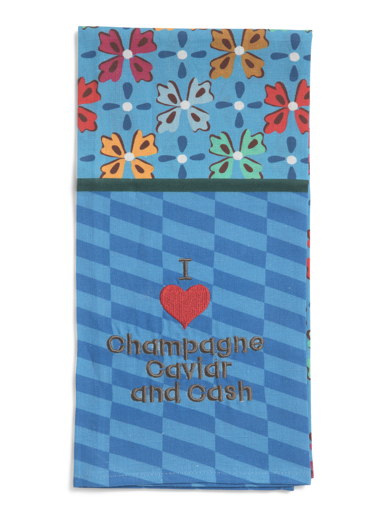 Linen Blend I Love Champagne Caviar And Cash Dish Towel | TJ Maxx