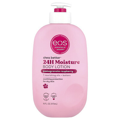 EOS, Shea Better™, 24H Moisture Body Lotion, Pomegranate Raspberry, 16 fl oz (473 ml) | iHerb