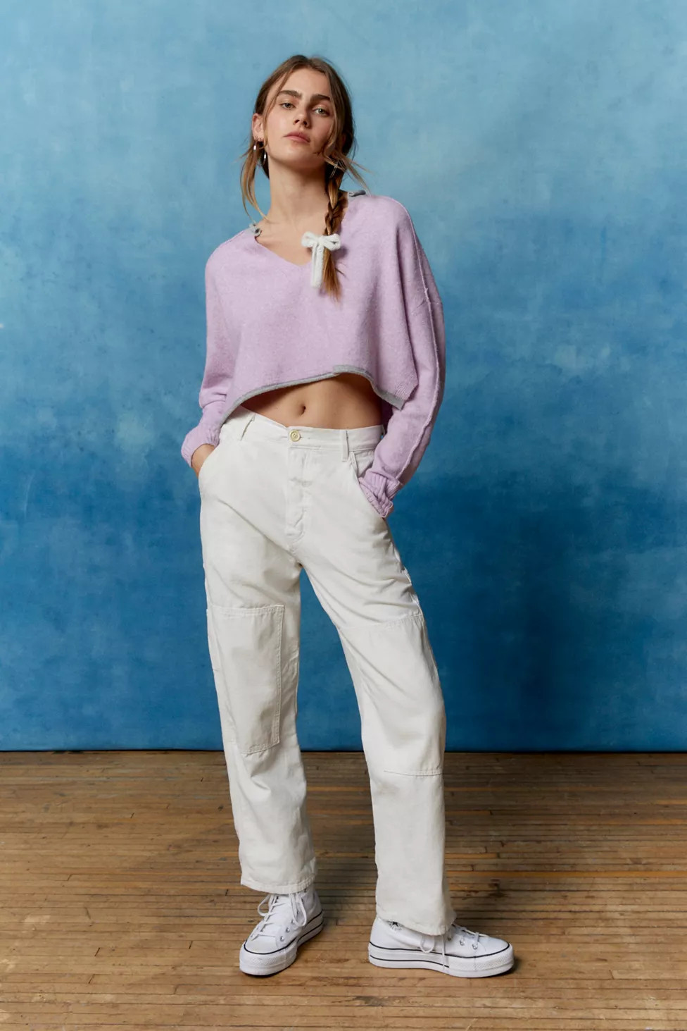 BDG Cardiff Notch Neck Sweater | Urban Outfitters (US and RoW)