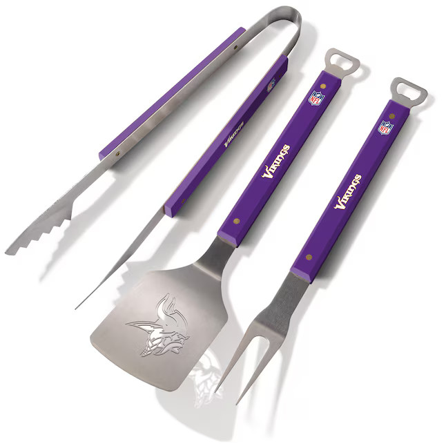 Sportula Minnesota Vikings Spirit Series 3-Piece BBQ Set 3 -Piece Stainless steel Tool set | Lowe's