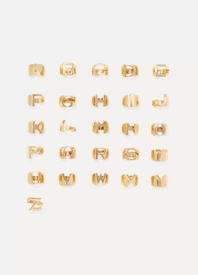 Alphabet goldfarbener Ring | NET-A-PORTER (UK & EU)