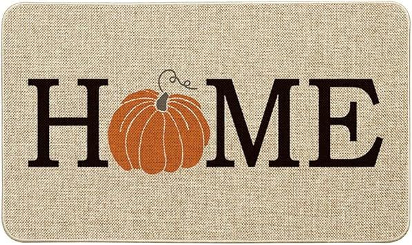 Artoid Mode Home Pumpkin Decorative Doormat, Seasonal Fall Harvest Vintage Thanksgiving Low-Profi... | Amazon (US)
