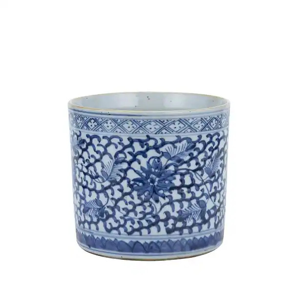 Blue & White Climbing Vines Orchid Pot - 7.5x7.5x7.5 | Bed Bath & Beyond