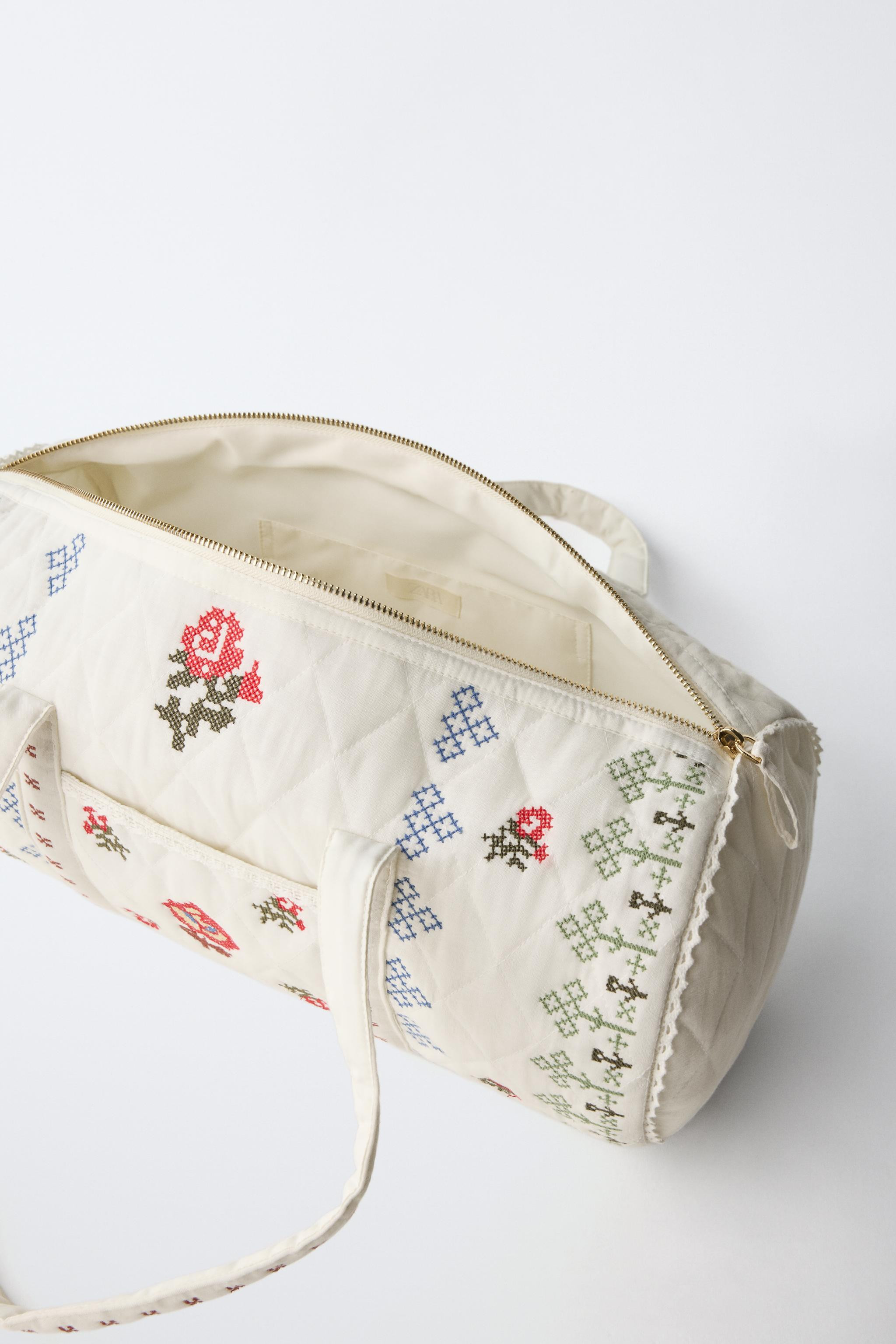 EMBROIDERED BOWLING BAG | Zara US