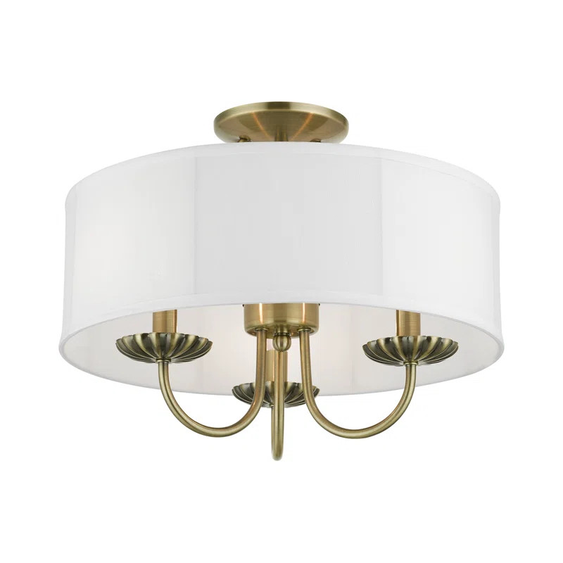 Lampert Fabric Semi Flush Mount | Wayfair North America