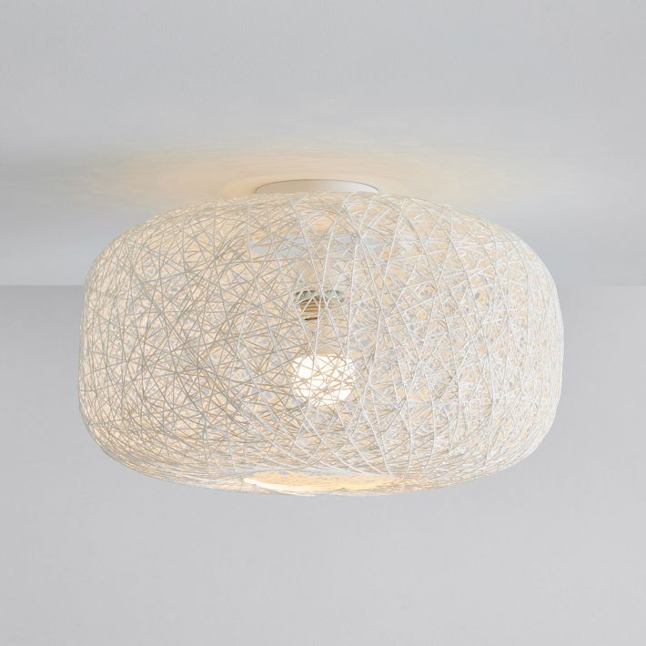 Woven Globe Flush Mount | Pottery Barn Teen